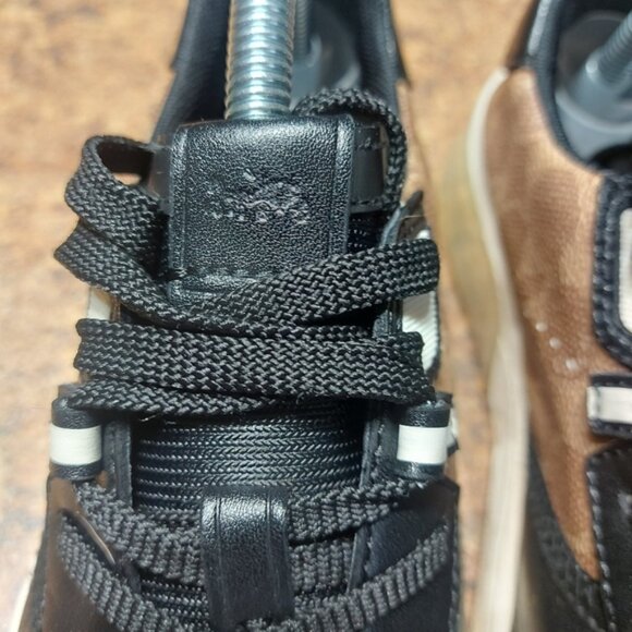 Coach City Sole Monogram Court Sneakers Black and Brown Size 7 - Picture 9 of 12